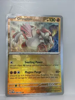 Pokemon Groudon TCG Master Ball Pattern Holo Card 049/131 Prismatic Evolutions - Image 1