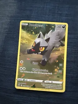 Pokemon TCG Crown Zenith Poochyena GG33/GG70 Full Art Ultra Rare Holo NM 2023 - Image 1