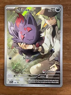 Pokemon TCG N's Zorua 189 Journey Together Promo Pokemon Center Exclusive - Image 1
