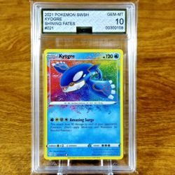 Pokemon SWSH Shining Fates Kyogre 021/072 AGS Gem-MT 10 Holo Rare 2021 - Image 1