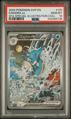 2024 POKEMON SVP EN-SV BLACK STAR PROMO #131 KINGDRA EX PSA 10 - Image 1