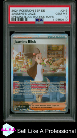 JASMINE'S GAZE SPECIAL ILL RARE POKEMON GER SSP SURGING SPARKS 2024 245 PSA 10 - Image 1