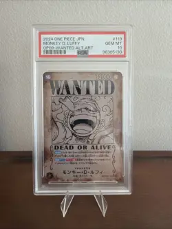 Monkey D. Luffy PSA 10 2024 One Piece Japanese Wanted Alternate Art OP05-119 884 - Image 1