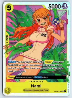 Nami (Lightly Played) OP08-106 One Piece Two Legends Foil Super Rare Near Mint - Image 1