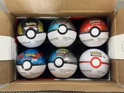 Pokemon 2024 Q4 Pokeball Tin Display (6 Pokeballs) Factory Sealed Case - Image 2