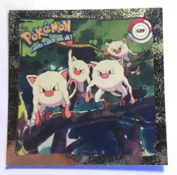 STICKER ARTBOX POKEMON MANKEY / FEROSINGE GOLD N°09 HOLO ULTRA RARE Neuf 1999 - Image 1