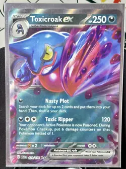 Toxicroak ex - Pokemon TCG - Scarlet & Violet - 131/198 - DOUBLE RARE ~ NM - Image 2