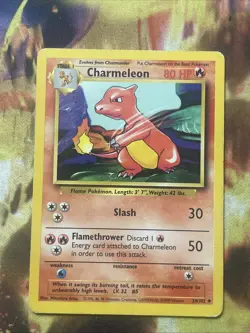 Pokemon TCG Charmeleon 24/102 Base Set - Mp - Image 1
