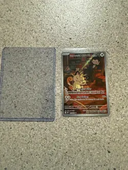 Pokemon TCG Team Rockets Meowth 203/182 IR Destined Rivals NM English - Image 1