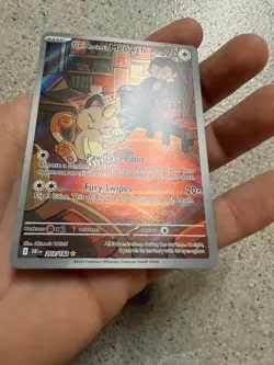 Pokemon TCG Team Rockets Meowth 203/182 IR Destined Rivals NM English - Image 3