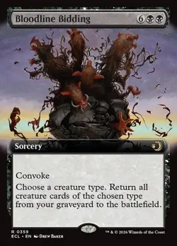 Bloodline Bidding x1 1x Extended Art Lorwyn Eclipsed ECL NM MTG - Image 1