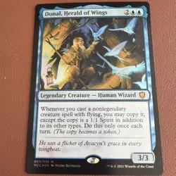 1x Foil Donal, Herald of Wings (3) Innistrad Crimson Vow Commander LP MTG Magic - Image 1