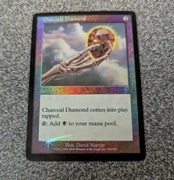MTG FOIL Charcoal Diamond 7th Edition Magic the Gathering - Image 2