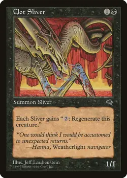 Clot Sliver LP Tempest Black Creature English MTG Magic Regular 112 - Image 1