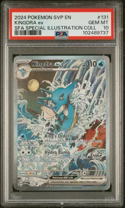 2024 POKEMON SVP EN-SV BLACK STAR PROMO #131 KINGDRA EX PSA 10 - Image 1