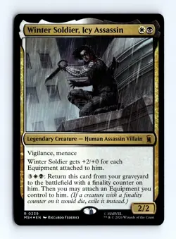 Winter Soldier, Icy Assassin (Foil) 0239 (R) MTG Marvel Super Heroes (MSH) - Image 1