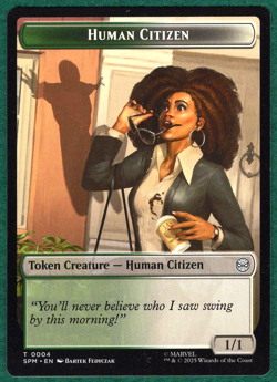 Copy & Human Citizen Double-Sided Token -Marvel's Spider-Man SPM #1 & 4 MTG Card - Image 1