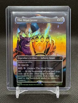 Magic: The Gathering Marvel Super Heroes The Mind Stone (borderless) Foil 0386 - Image 1