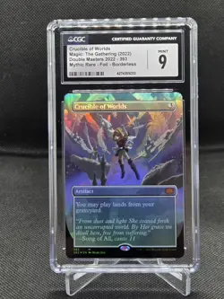 MTG Double Masters 2022 Foil Borderless Crucible of Worlds 393 CGC Mint 9 - Image 1