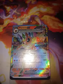 Flareon EX Pokemon TCG Prismatic Evolutions Stamped Promo 14/131 Surprise Box - Image 1