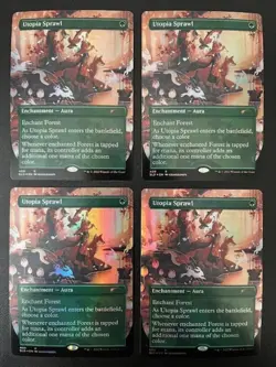 MTG- Utopia Sprawl x4 - Secret Lair FOIL - Image 1