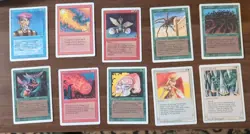 10 Random Magic The Gathering Revised Edition Cards From The 90s. - Image 1
