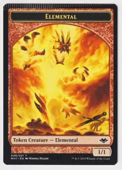Crimped Elemental Squirrel Token MP Modern Horizons MTG Factory Error Misprint! - Image 1