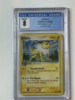 2006 Pokemon Pop Series 3 # 3/17 Jolteon Cosmos Holo CGC 8 - Image 1