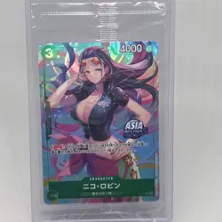 Nico Robin P-111 P ASIA PROMO One Piece Mini-tin Pack Set vol.2 Japanese Green - Image 2