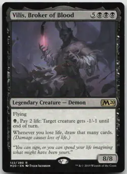 Vilis, Broker of Blood 122 Rare Core Set 2020 Magic: The Gathering LP - Image 1