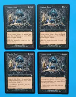Magic the Gathering MTG Odyssey DIABOLIC TUTOR X 4 VLP/EX U 2001 - Image 1