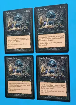 Magic the Gathering MTG Odyssey DIABOLIC TUTOR X 4 VLP/EX U 2001 - Image 2