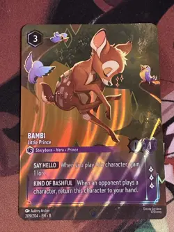 Bambi - Little Prince Enchanted Rare 209/204 - Disney Lorcana Reign Of Jafar - Image 1