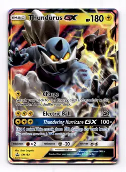 Thundurus GX Black Star Promo SM133 Ultra Rare SM Pokemon TCG NM 2018 - Image 1