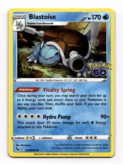 Blastoise 17/78 - Holo Rare - Pokemon TCG Pokemon Go - Image 1