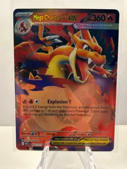 Mega Charizard Y ex 022/217 Double Rare Ascended Heroes Pokemon Holo Near Mint - Image 1