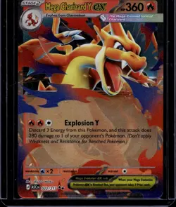 Mega Charizard Y ex 022/217 Double Rare Ascended Heroes Pokemon Near Mint - Image 1