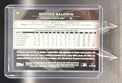2025 Topps Chrome Black Brooks Baldwin #131 Blue Refractor 32/150 RC White Sox - Image 2