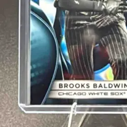 2025 Topps Chrome Black Brooks Baldwin #131 Blue Refractor 32/150 RC White Sox - Image 4