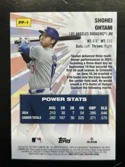 2025 Topps Series 1 Shohei Ohtani Power Players Silver Foil #PP-1 Dodgers - Image 2
