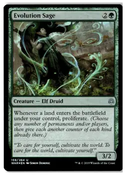 MTG Foil Evolution Sage - War of the Spark Moderately Played English - Image 1