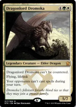 Dragonlord Dromoka DTK #217 Mythic Dragons of Tarkir Magic: The Gathering LP - Image 1