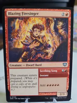 Blazing Firesinger 109 MTG - Secrets of Strixhaven NM/M Condition - Image 1