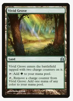 Vivid Grove | Commander 2011 CMD | MTG | EDH Mana Fixing | 5-Color Land | LP - Image 1
