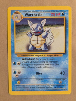 Wartortle 42/102 Non Holo Base Set - Pokemon Card - LP - Image 1