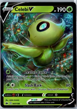 Pokemon Card - Celebi V Chilling Reign 007/198 V Rare Holo Holo Near Mint - Image 1