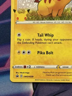 Pokemon TCG General Mills Promo Holo Pikachu SWSH039 NM - Image 5