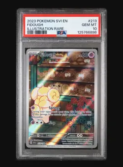 Fidough 213/198 Scarlet & Violet Illustration Rare Holo Pokemon PSA 10 GEM MINT - Image 1