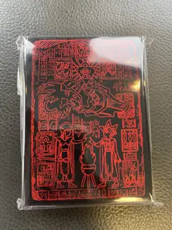 Yugioh Official Konami Prismatic BOX 70PC Egyptian Slifer Red Sleeves - Image 1