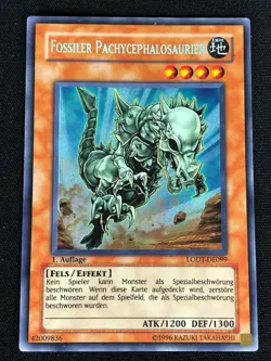YUGIOH FOSSIL DYNA PACHYCEPHALO LODT-DE099 1ST SECRET (LP) GERMAN - Image 1